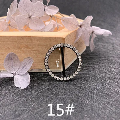 15 Meetee 5 шт. Стразы Tri-Glide пряжки сплав жемчуг пояс Одежда Узел Декор Кнопка DIY Ювелирные изделия Одежда Сумки Аксессуары BF475 - Цвет: 15