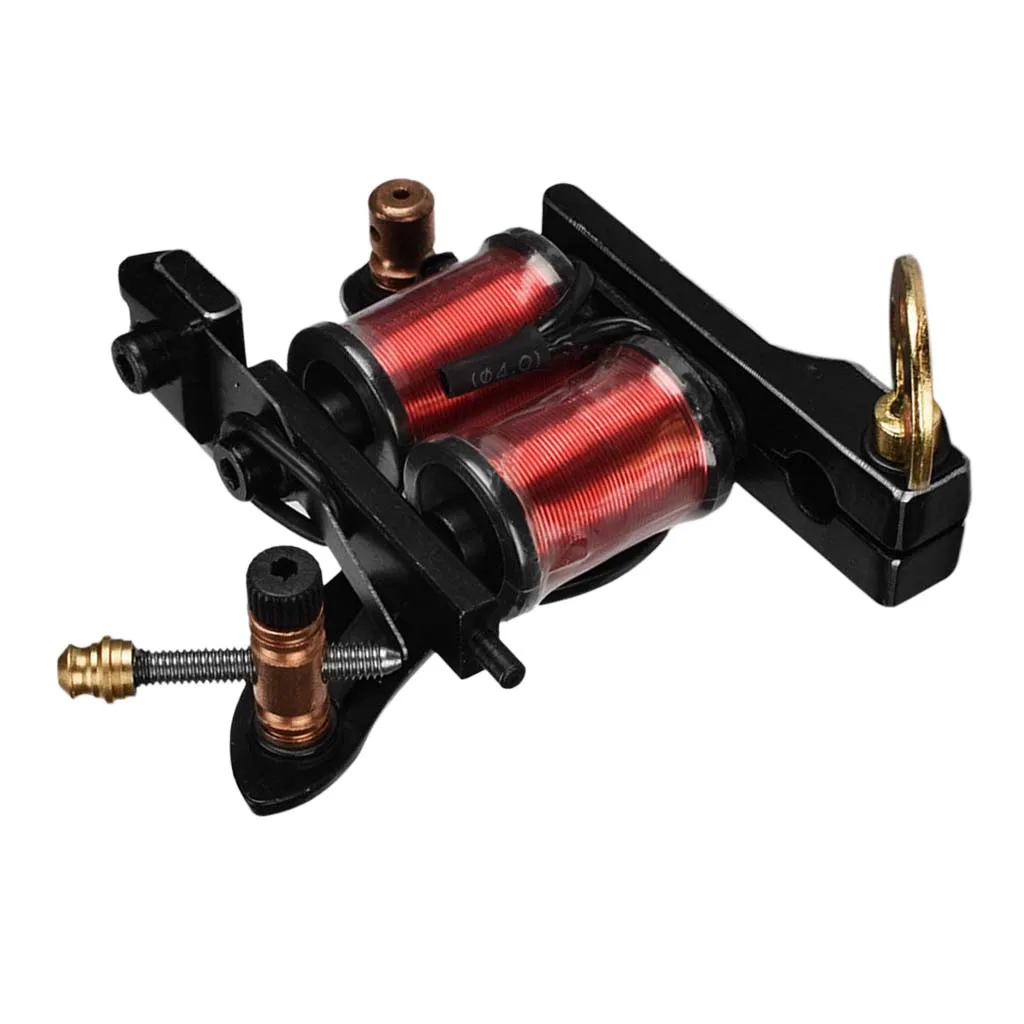 Heavy Duty Tattoo Machine with 10 Wrap Copper Coils - Professional Kit
