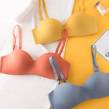 

non-trace fashion breathable sexy bralette push up bra lingerie wireless for women sport cotton black bra