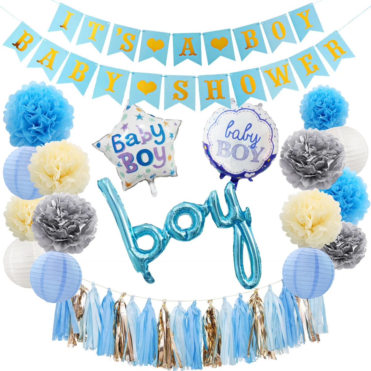 Baby Shower Decorations It S A Boy Girl Banner Gender Reveal Oh