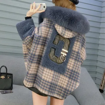 

Sheep Shearling Winter Coat Women Real Fur Coat Women Fox Fur Collar Wool Jacket Women Clothes 2020 Manteau Femme BGS80657
