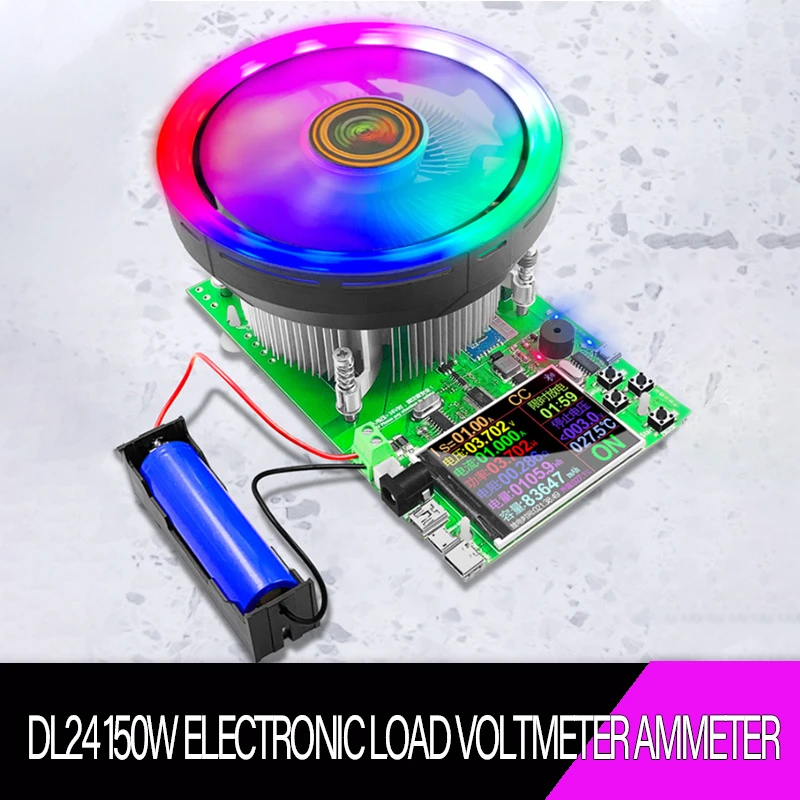 180W Electronic Load Voltage Ammeter Meter Battery Capacity Discharge USB Tester