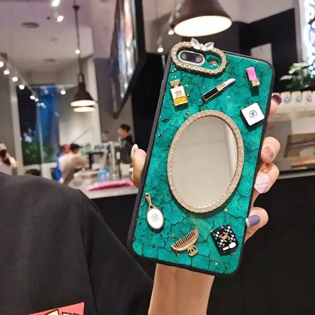 Модный алмазный зеркальный чехол-накладка в кристаллах для samsung Galaxy Note 9 8 S10/9/8 Plus блестящий чехол для телефона