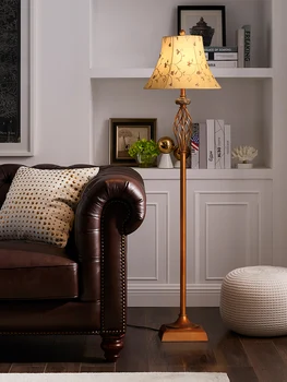 

American floor lamp living room bedroom bedside table lamp rustic retro creative European style floor lamp WF1220310