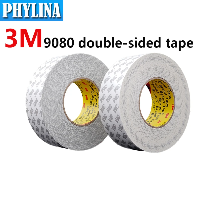 50 metros / lote cinta de doble cara 3M 9080 cinta de tira de luz de pantalla LED ultrafina súper pegajosa no trac 10mm 12mm 15mm 18mm 20mm