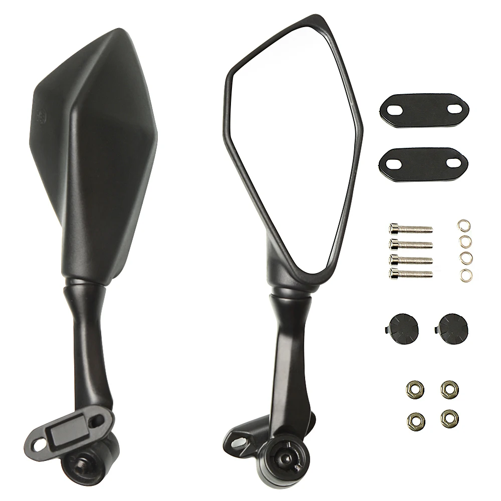 Moto rcycle зеркало боковое зеркало скутер зеркала для moto Yamaha R1 3 6 R ybr MT07 MT09 TMAX 530 500 XMAX - Цвет: Черный