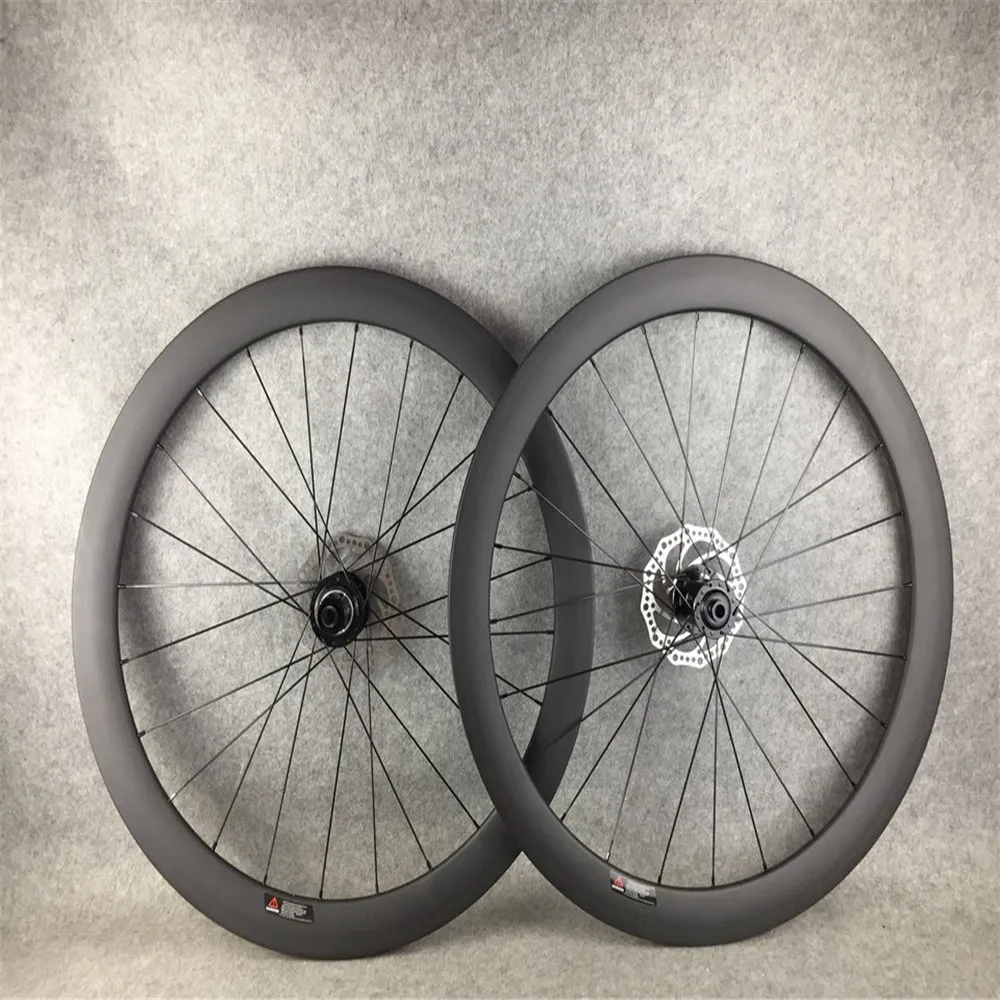 50mm Disc Disk Carbon Weelsets 6 bolts Center Lock include hubs Spokes