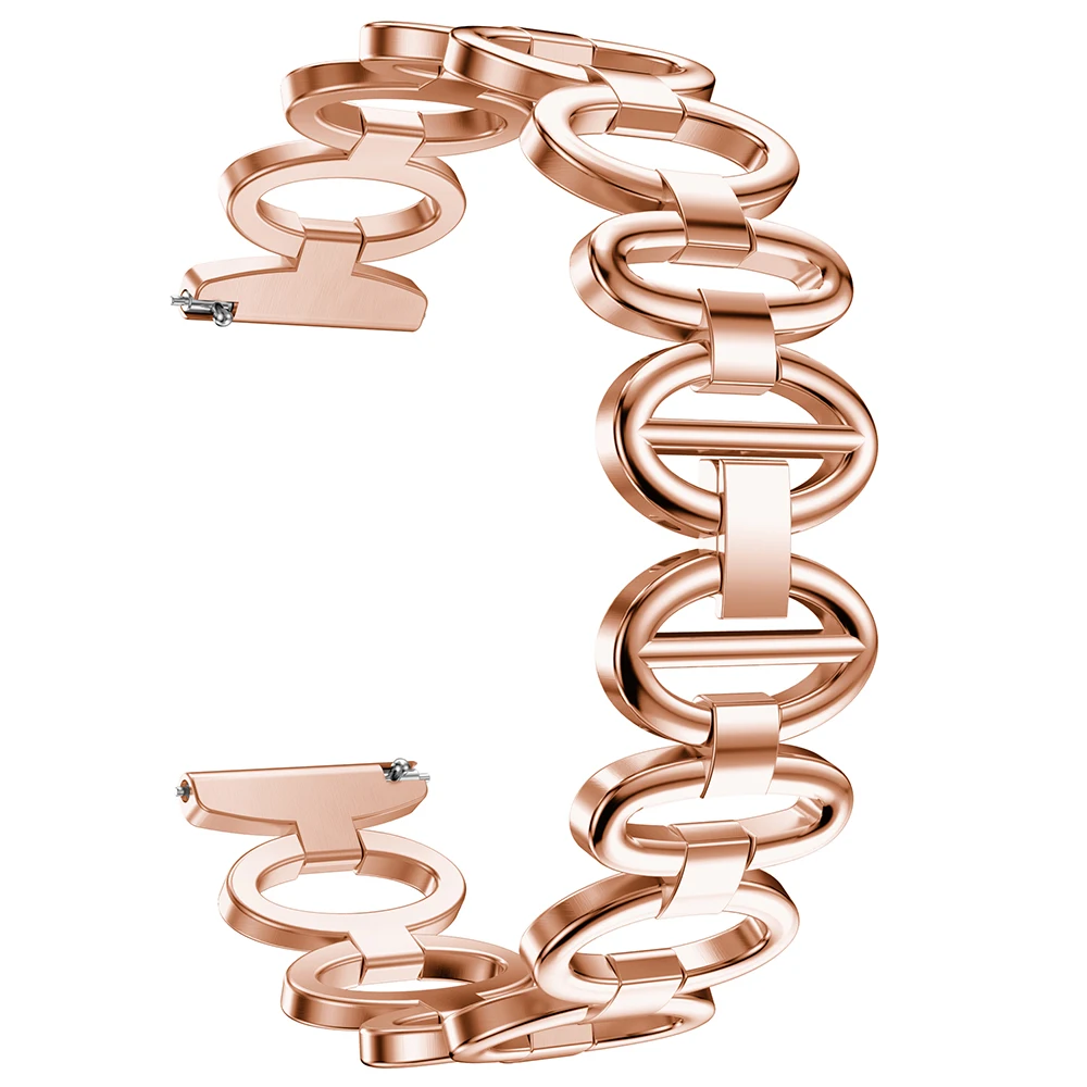 Rose gold Ремешок для часов из нержавеющей стали с быстросъемным смарт-ремешком для Fitbit Versa Lite, сменный ремешок для часов, элегантные металлические полосы - Цвет: Rose gold