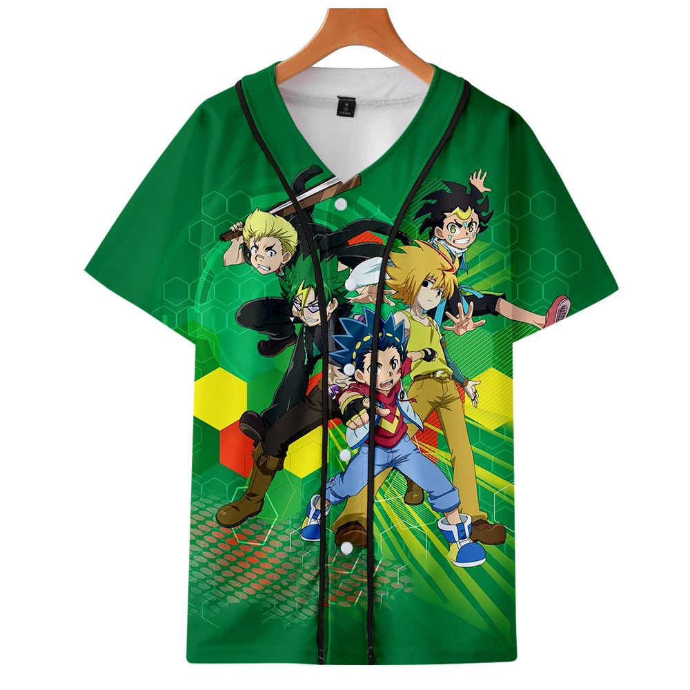 

Beyblade Burst Evolution Polyester Hot Men High Fashion Summer Baseball Short Sleeve New Hot Trend Casual tops Tees