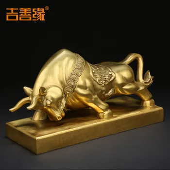 

Tongniu ornament Fu Zi Wall Street cattle shop office desk living room home craft decoration