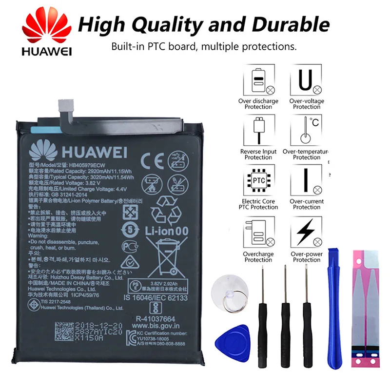 

Original Huawei HB405979ECW Phone battery For Huawei NOVA CAZ-AL10 CAZ-TL00 Enjoy 6S Honor 6A DLI-AL10 DLI-TL20 DLI-L22 2920mAh