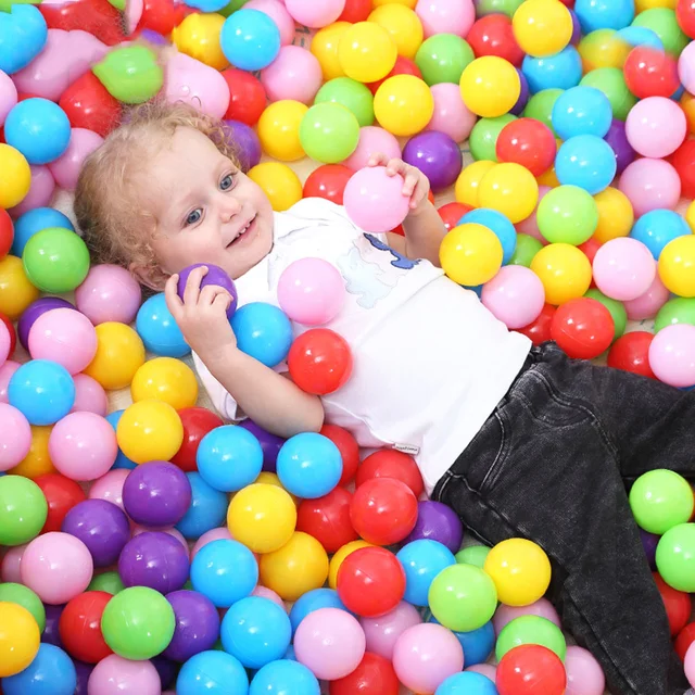 50-200pcs Colors Baby Plastic Balls Water Pool Ocean Wave Ball Kids Swim Pit With Basketball Hoop Play House Outdoors Tents Toy 3