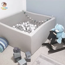 Детский тент для ограждения бассейна с шариками океана, серый, розовый, синий, квадратный сухой бассейн, Игровая палатка для детей, подарок на день рождения, Вечерние Декорации