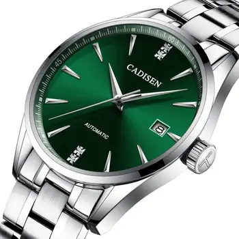 

2020 CADISEN Luxury Men's business watch steel men Watch Automatic Mechanical wristwatch Waterproof Japan NH35 Relogio Masculino
