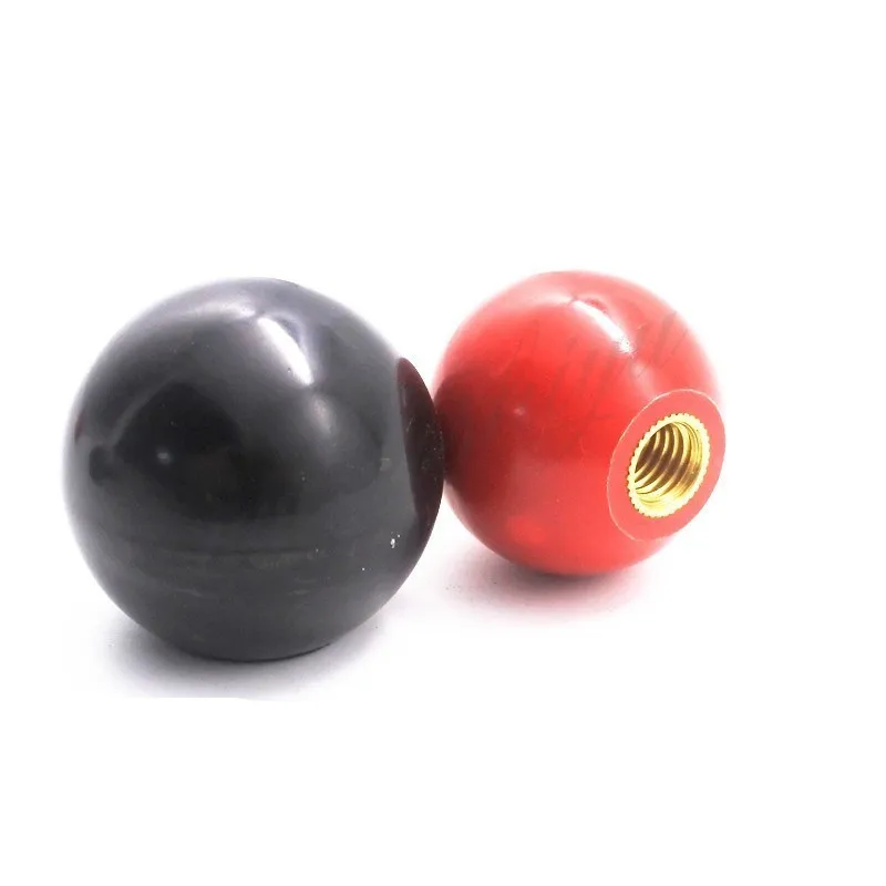 

1pc Black or Red Plastic M4/M5/M6/M8/M10/M12 M14/M16 Thread Ball Shaped Head Clamping Nuts Knob