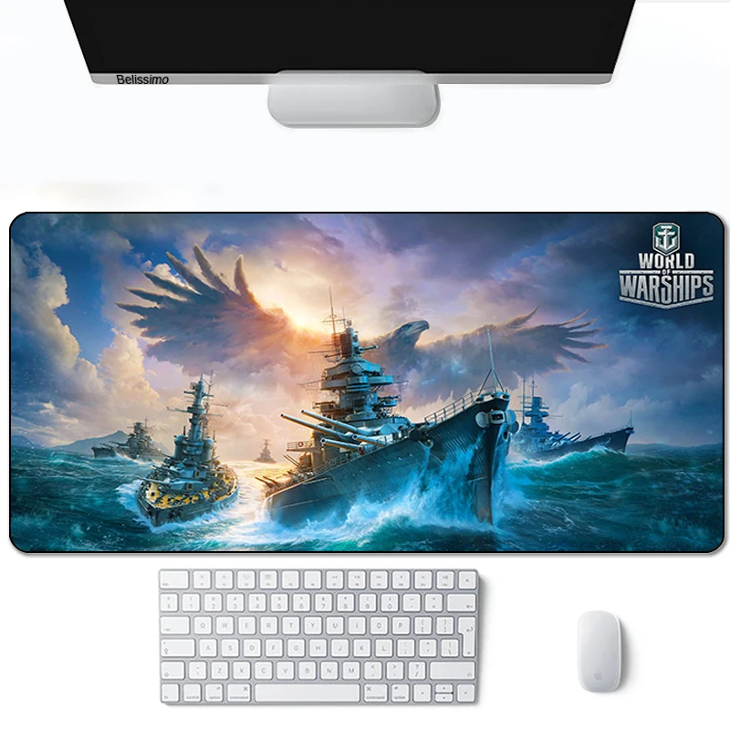 Популярный игровой коврик для мыши большой водонепроницаемый World Of warship