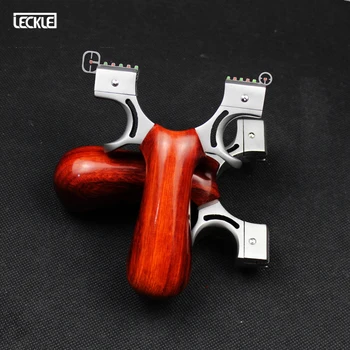 

High Precise Shooting Slingshot Stainless Steel Catapult +Wood Handle with Powerful Rubber Band Outdoor Hunting Games