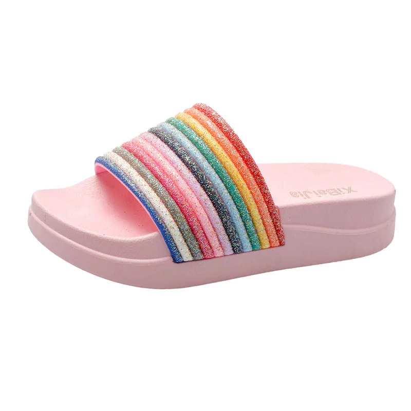 

Candy Color Shoes Woman Slippers 2019 Summer Platform Bath Slippers Indoor Wedge Flip Flops High Heel Women Shoes Slide Shoes