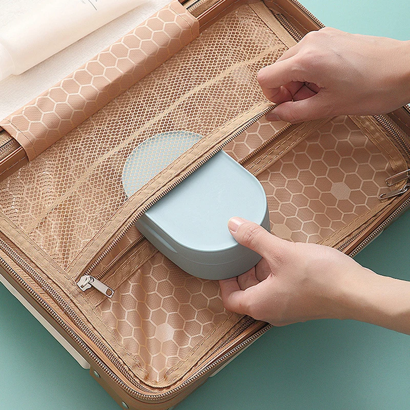 Portasapone da viaggio rotondo Portasapone portatile con coperchio Contenore per sapone sigillato impermeabile per bagno Doccia Gadget da bagno  15