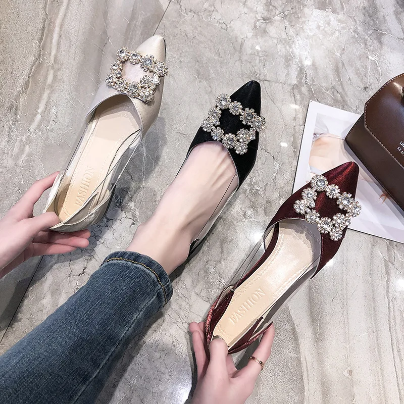 

Shoes Women's 2019 Spring New Style Korean-style Versatile Pointed-Toe Low-top Shoes Low Heel Chunky-Heel Low-Cut Online Celebri