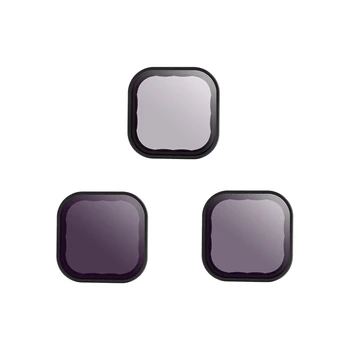 

TELESIN Optical Glass Neutral Density ND8/16/32 ND Fader Filters Set for Gopro Hero 9 Action Camera ND Filter