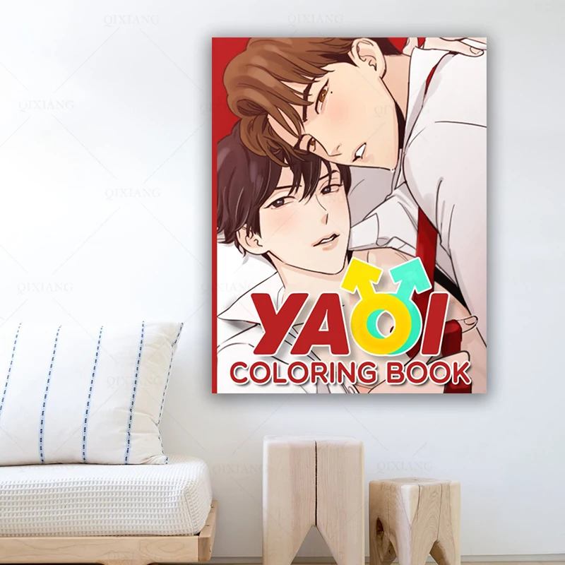 Yaoi Coloring Book Japan Anime Posters Canvas Painting Comics Home Decoration for Living Study Room Bedroom Wall | Дом и сад