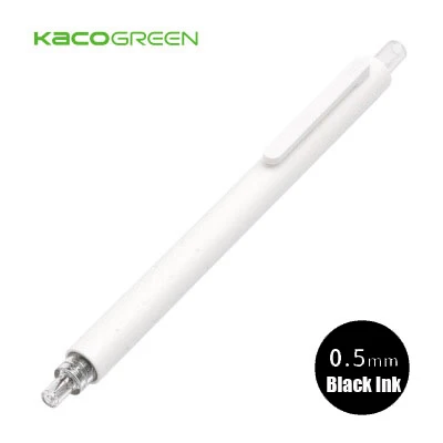 Xiao mi KACO зеленая ракета гелевая ручка простая черно-белая палка 0,5 мм пресс mi гелевая ручка 1 шт. черная чернильная Шариковая ручка для школы и офиса - Цвет: 1pcs White No Box