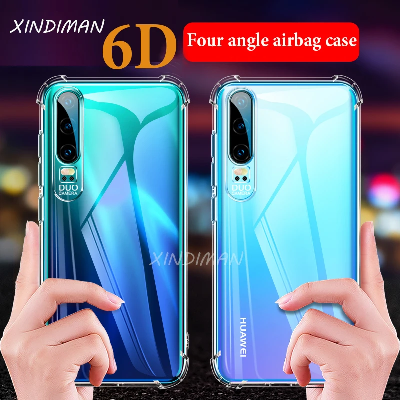 6D роскошный корпус телефона Fundas для huawei P20 P20lite P20pro чехол четырех углах подушка