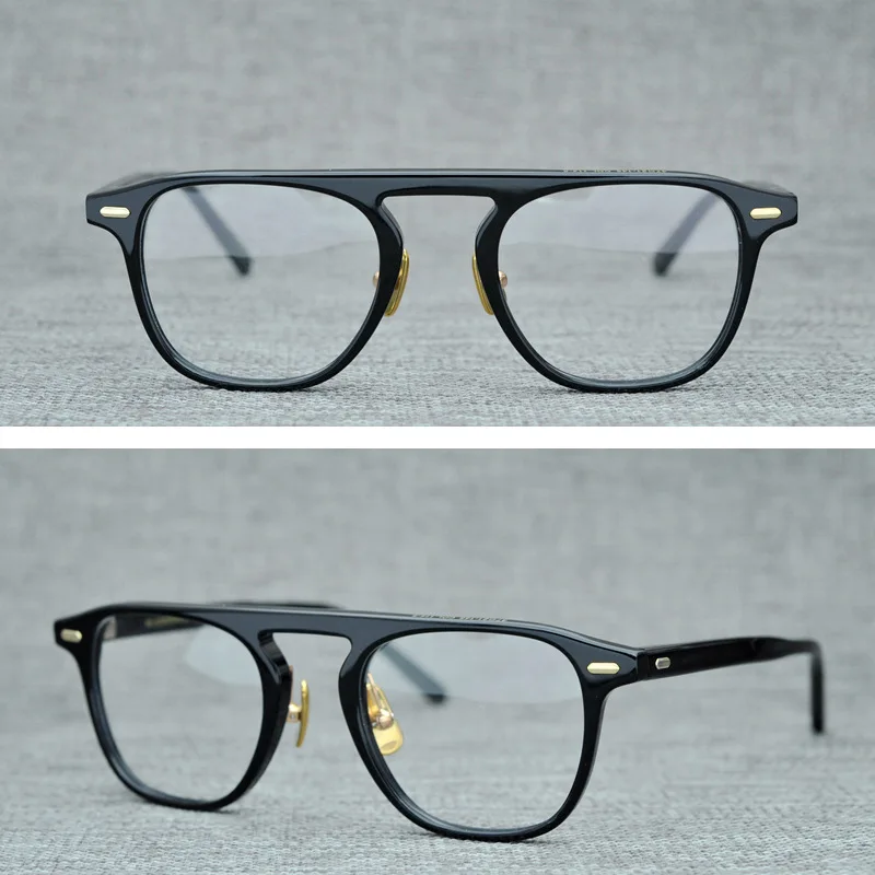 

Acetate Optical Glasses Frame Men Women Vintage Retro Clear Square Eyeglasses Myopia Prescription Spectacle Frames Eyewear Gafas