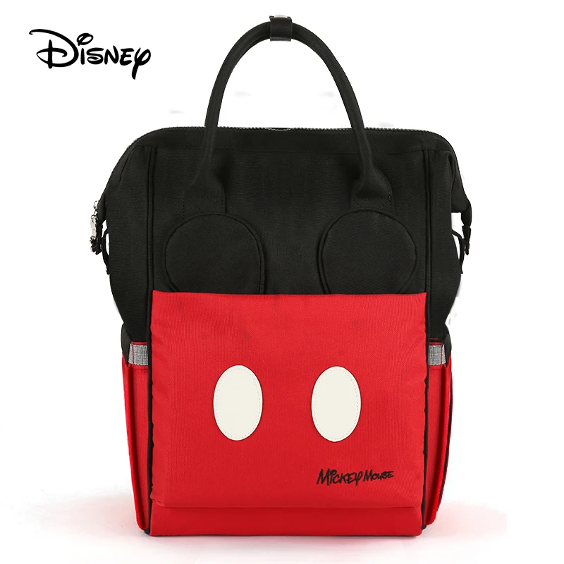 

Disney Diaper Mickey Baby Bags for Mom Zipper Multifunctional Insulation Handbag Backpack Mummy Nappy Wet Bag USB Maternity