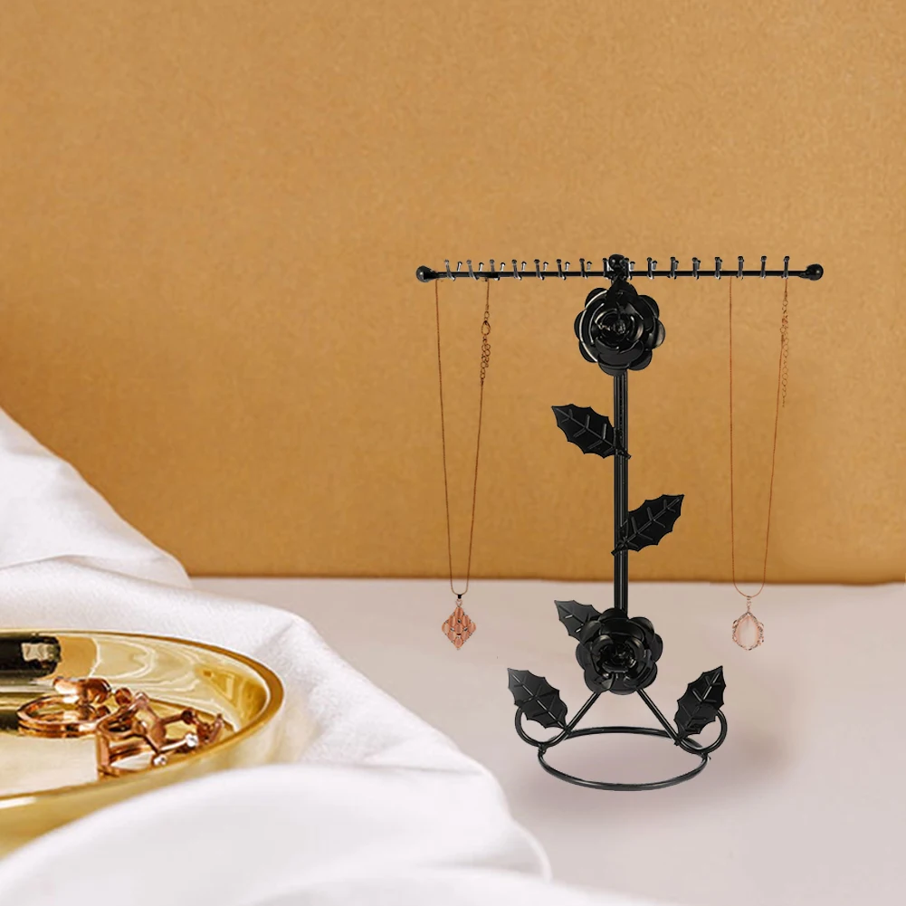 Home and Living Organizer Jewelry Holder Earring Stand with Hooks Metal Earring Rack