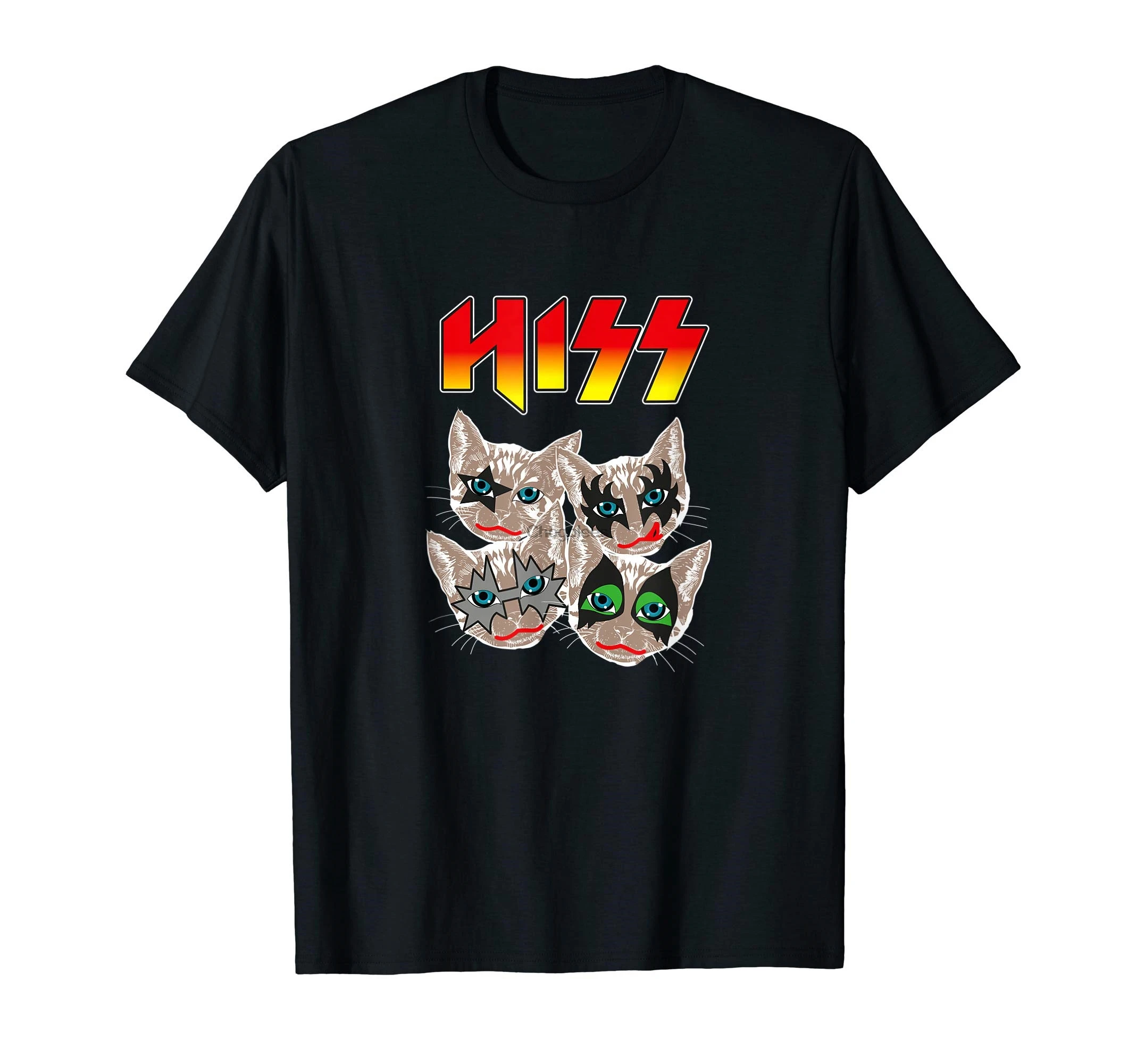 HISS CAT BAND TSHIRT COOL ROCKER FACE 