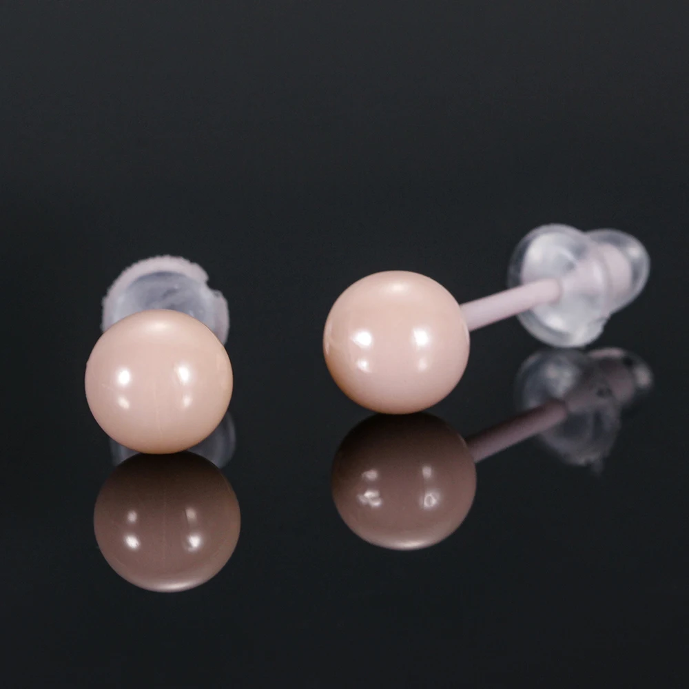 Cute Stud 8mm Ball Ceramic Earrings For Women Girl Fashion Kids