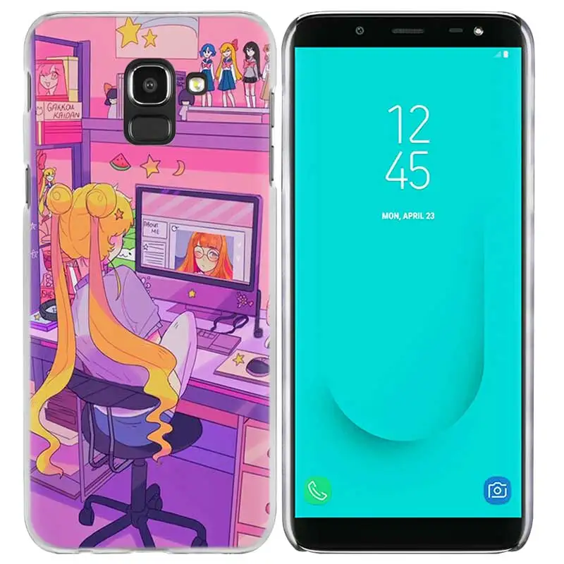 01 Розовый Сейлор Мун японский чехол для samsung Galaxy A50 A80 A70 A60 A40 A30 A20 A20e A10 A9 A7 A6 плюс Note 8 9 10 Pro - Цвет: 01