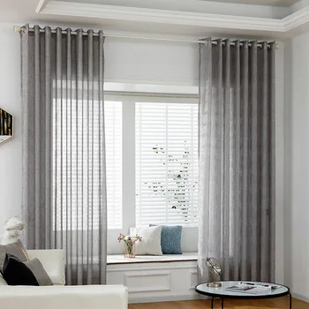 

1pcs Semi Sheer Voile Light Filtering Window Curtain Grommet Panels For Bedroom Living Room & Dining Room Hot