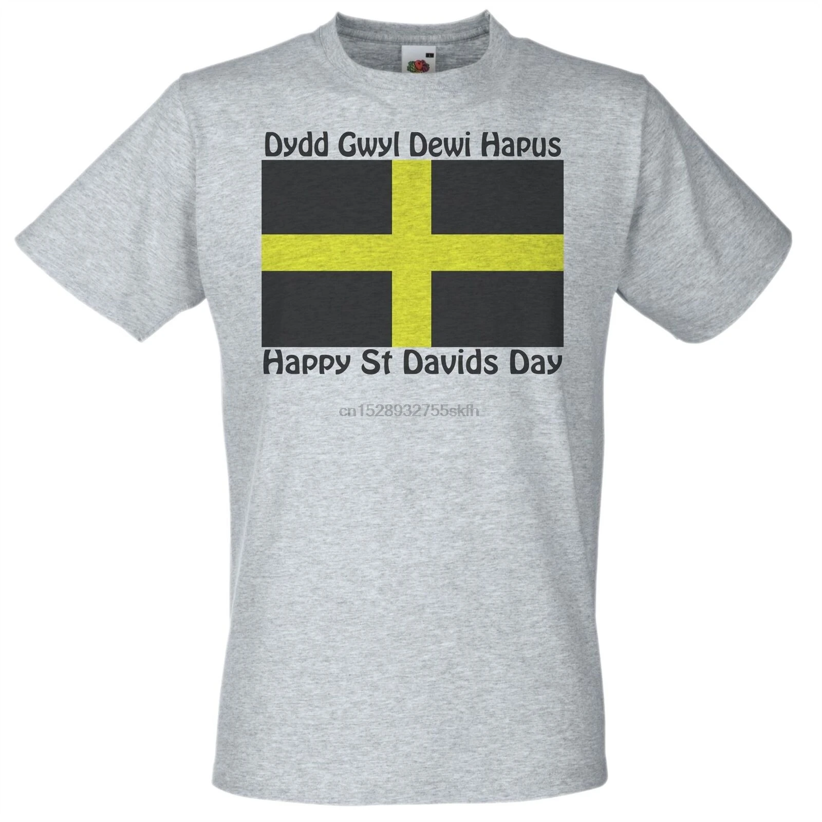 Мужская серая футболка Cymru St Davids Day Flag Baner Dewi Sant с надписью Wales | одежда