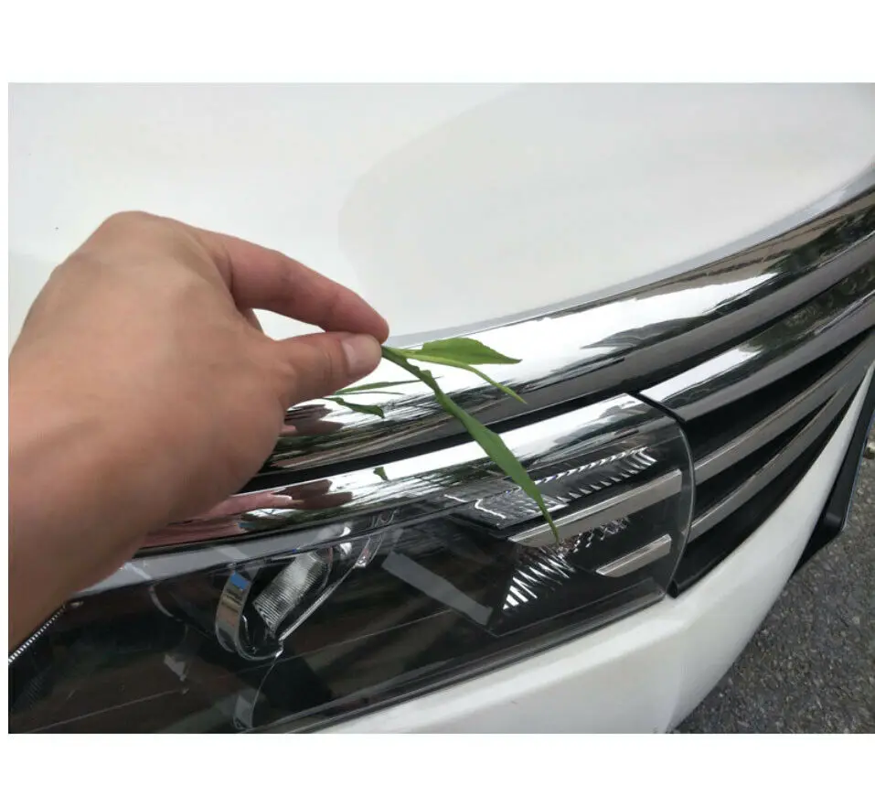 Модификация автомобиля аксессуары ABS Хром Передняя решетка капота Крышка верхняя полоса Накладка для VW Golf 7