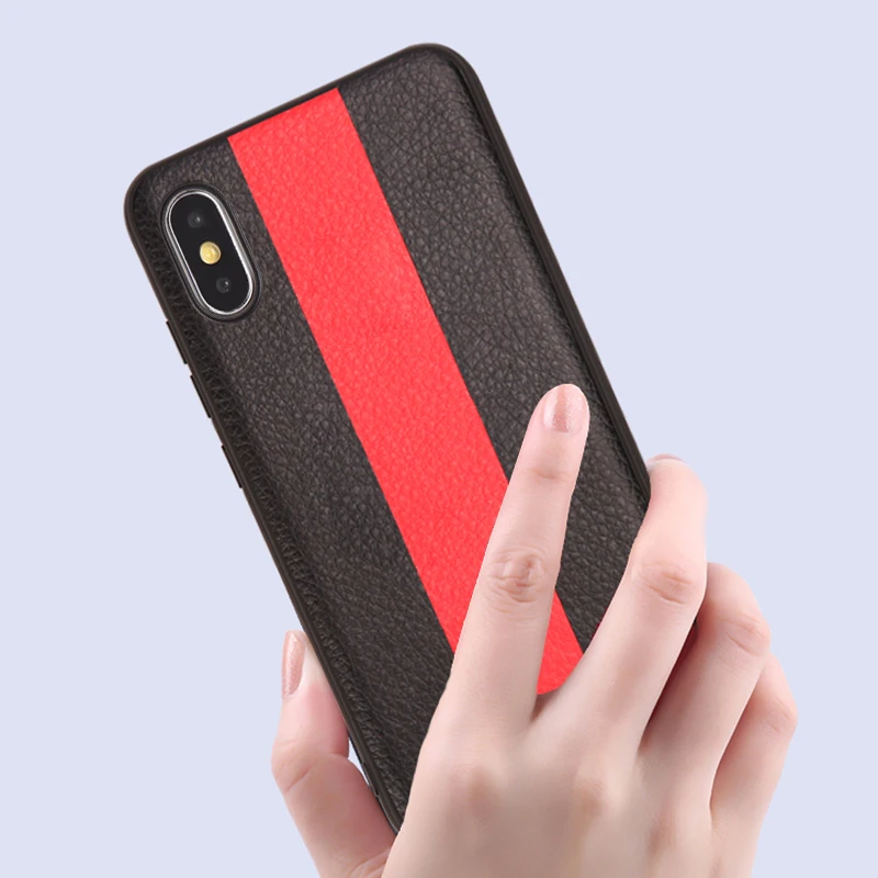 Чехол для Телефона iPhone X XR Xs Max текстура личи кожаный чехол из искусственной кожи 6