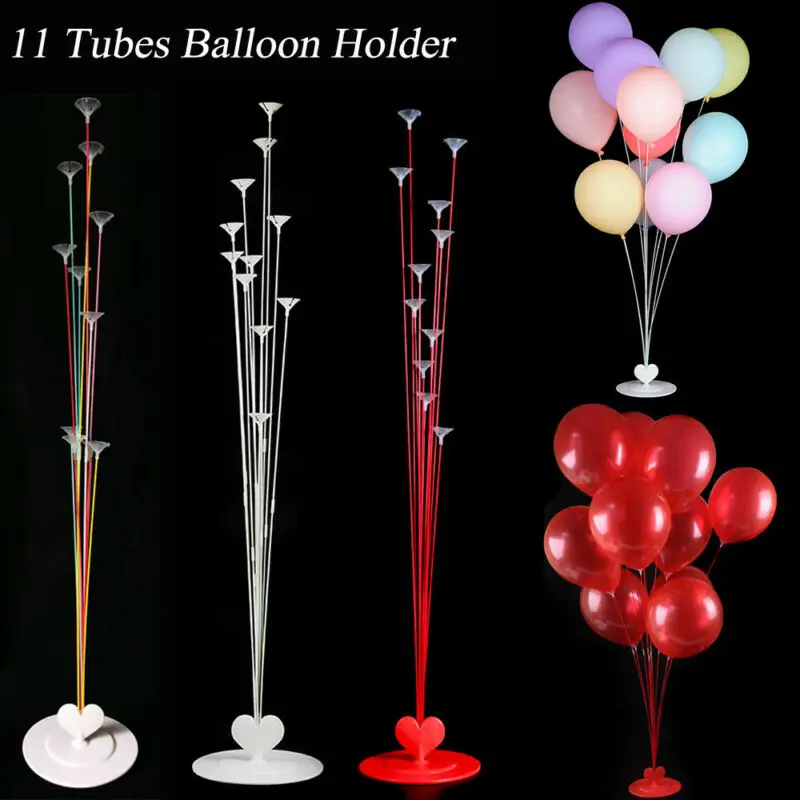  11 Tubes Balloon Sticks Floating Balloons Column Stand Holder Party Decorations Holders