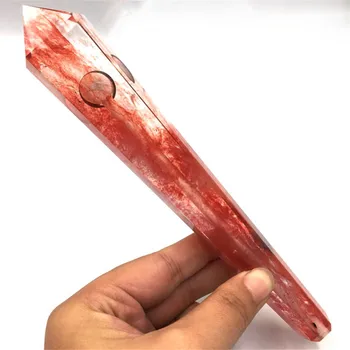 

Mass Sales Sell Red Smelted Quartz Crystal Pipe Tobacco Wholesale Crystal Smoking Pipes