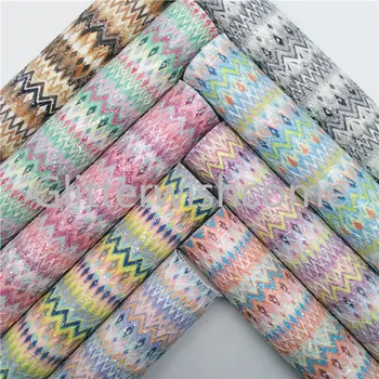 

Glitterwishcome 21X29CM A4 Size Vinyl For Bows Arrow Printed on Lace Faux Leather Sheets for Bows, GM743A