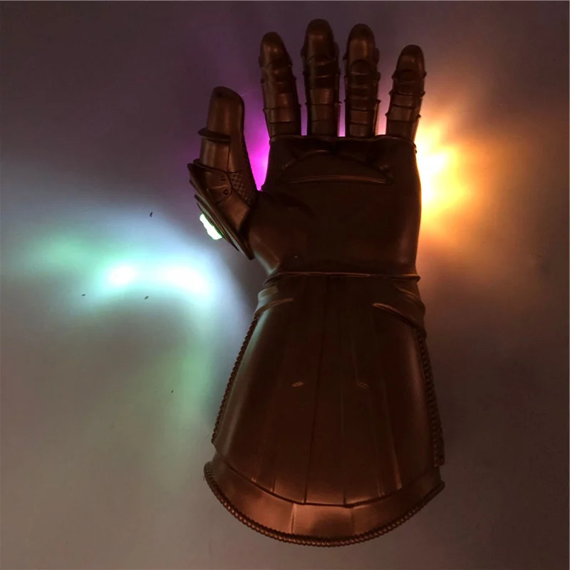 1: 1 светодиодный светильник Thanos Gauntlet War cosplay светодиодный перчатки костюм на Хэллоуин Подарочная бутафория