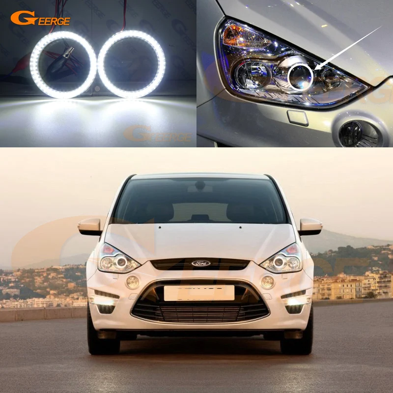 Для Ford S Max 2006 2014 ксеноновый головной светильник ультра яркий SMD СВЕТОДИОДНЫЙ