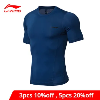 

Li-Ning Men Training Tights Base Layer Breathable Tight Fit Polyester Spandex li ning LiNing Sports T-Shirt AUDN095 MTS2862
