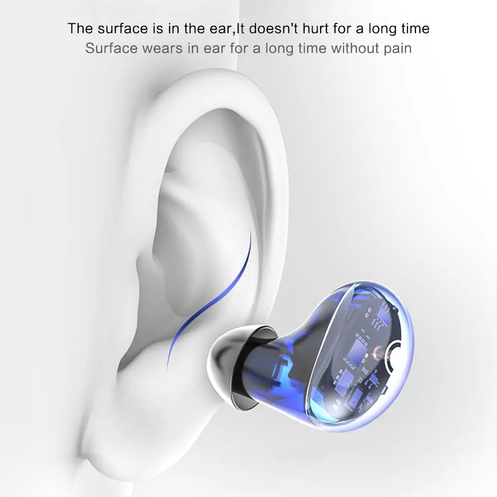 LEORY X7 TWS Беспроводные bluetooth 5,0 наушники HiFi бас активный шумоподавление сенсорное управление прозрачные наушники с микрофоном