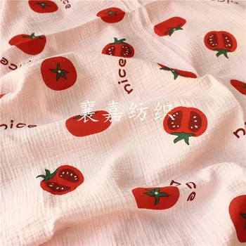 

100x135cm Tomato Printed Cotton Fabric Cotton Twill Children's Fabric Baby Cotton Bedding Fabric