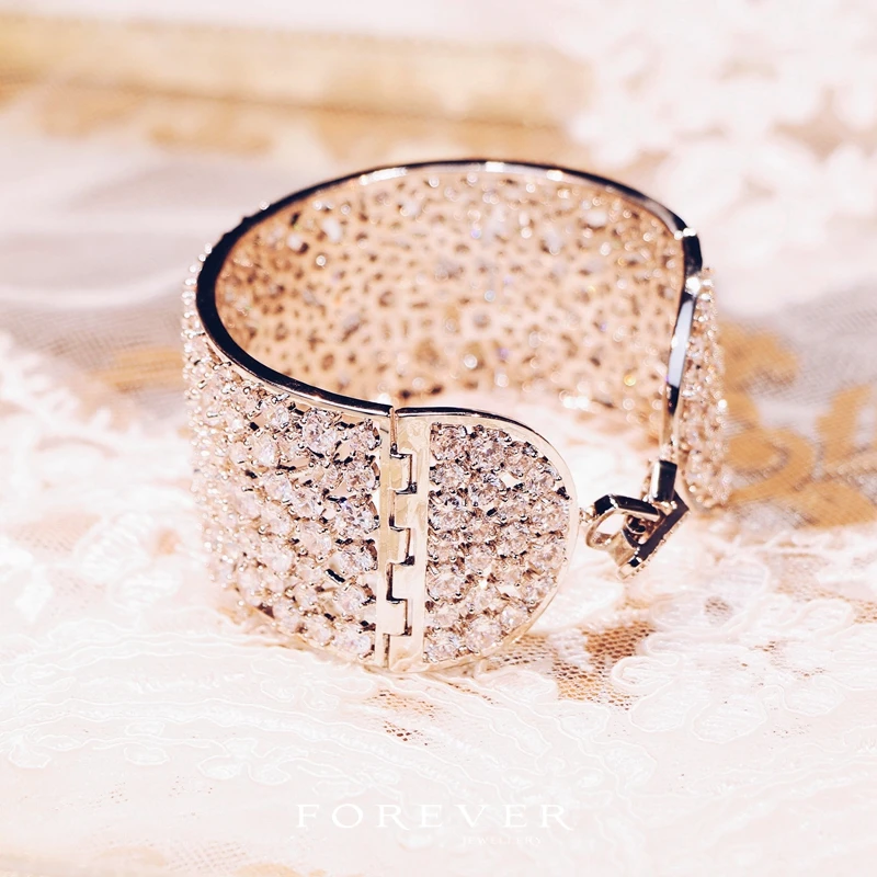 Victorian snake diamond bangle bracelet – Maison Mohs