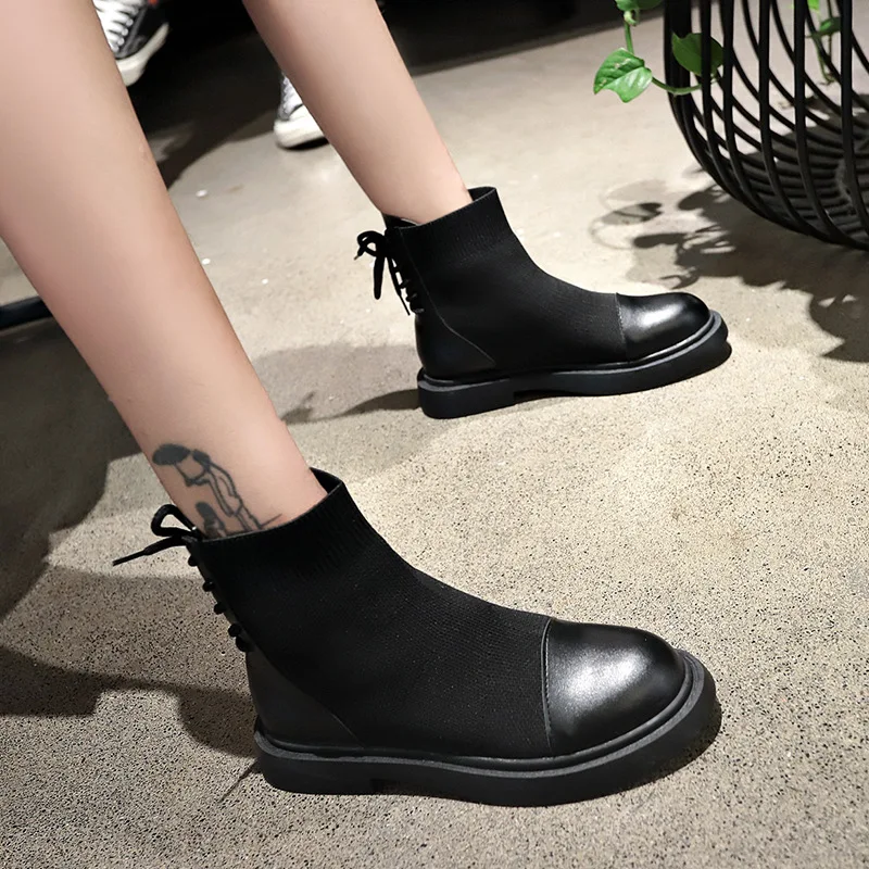 

Martin Boots Women's British-Style 2019 Autumn And Winter New Style Versatile Chunky-Heel Short Boots Online Celebrity WOMEN'S S