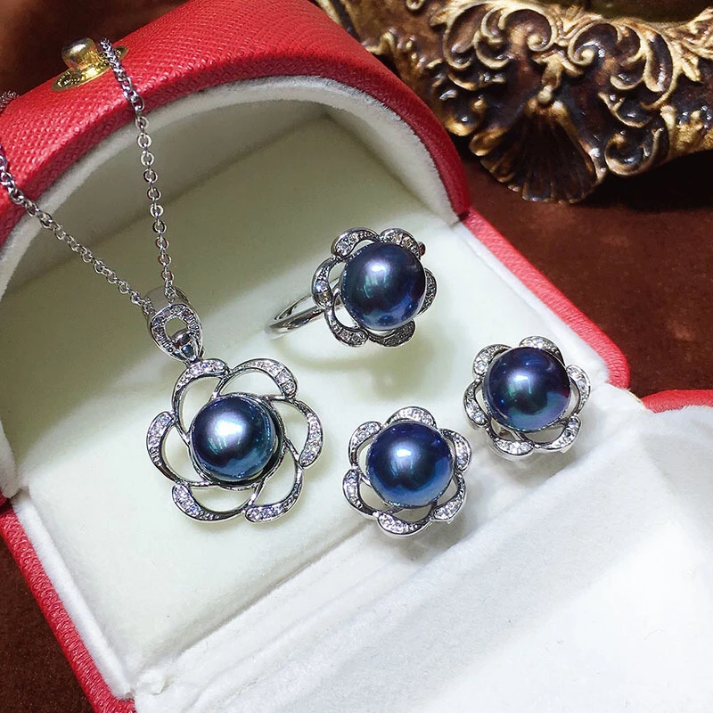 Серьги с цветочным кулоном набор колец для крепления выводов настройки комплект