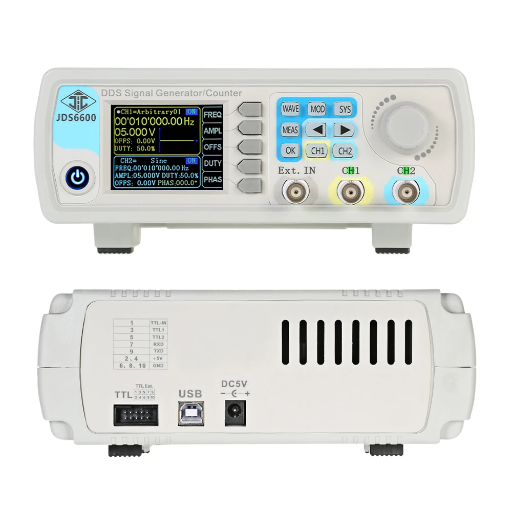 High Accuracy Digital Dual-channel DDS Function Signal Generator Arbitrary Waveform Pulse Signal Generators Frequency Meter